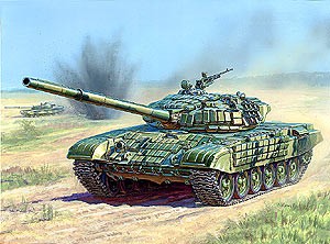 1-35 Russian T72B Main Battle Tank w-ERA Zvezda