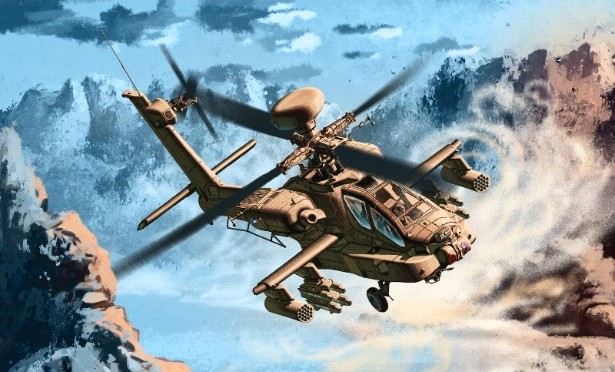 1:72 AH64D Apache Block II early Version Helicopter